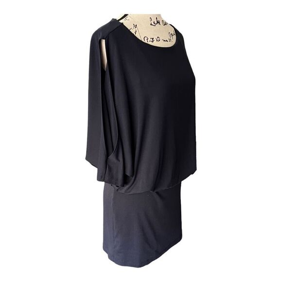 Susana Monaco Women’s S Blouson Dress with Elbow Length Cold Shoulder Sleeves Na - Picture 2 of 8